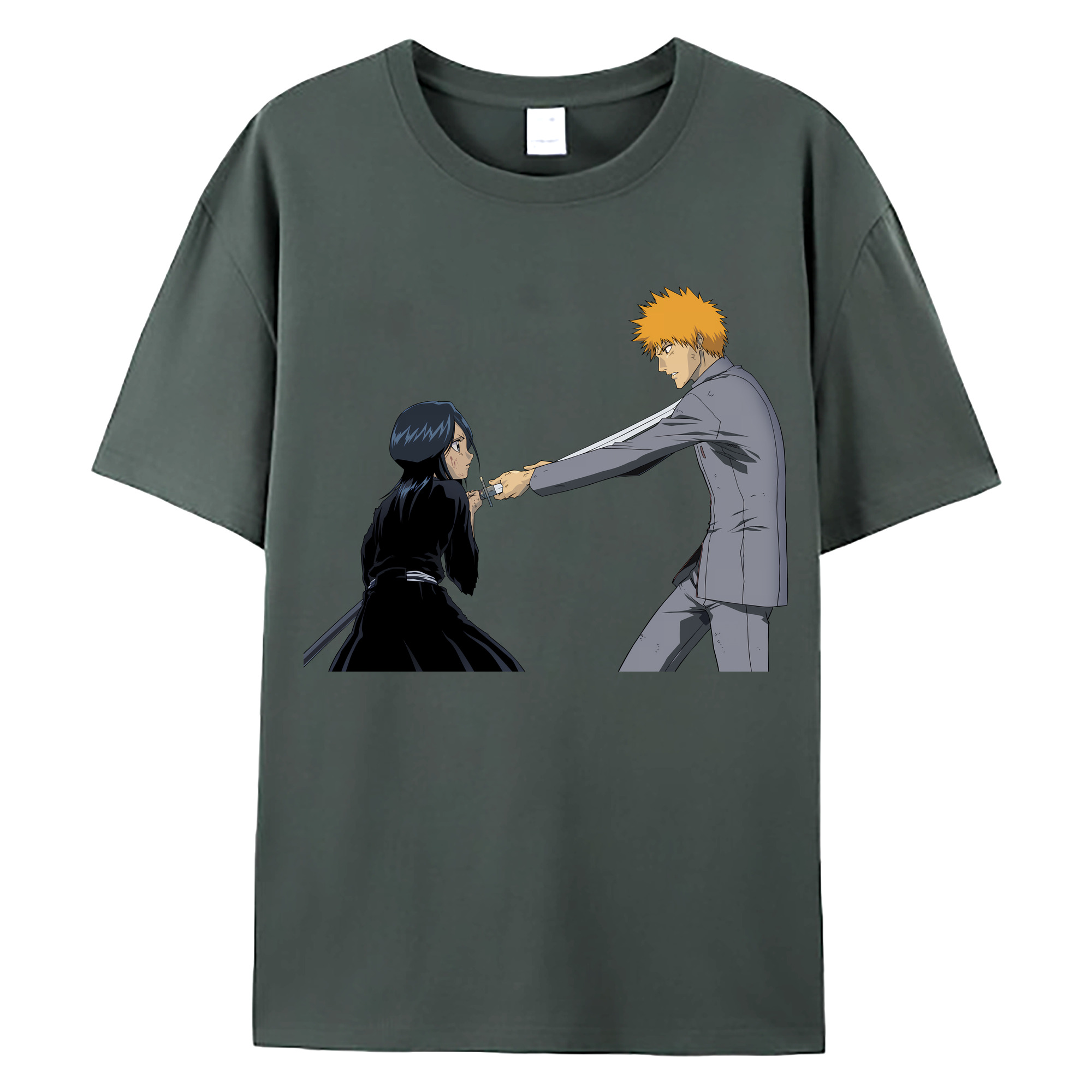 （画像用） ブリーチ 朽木ルキア BLEACH Kuchiki Rukia 綿100％ メンズ半袖Tシャツ｜肌触りやわらか＆通気性